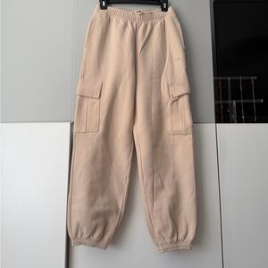 Aritzia Beige Cargo Joggers